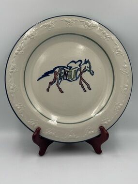 Vintage 2006 Louisville Stoneware “Kentucky” Equestrian Ceramic Decorative Plate